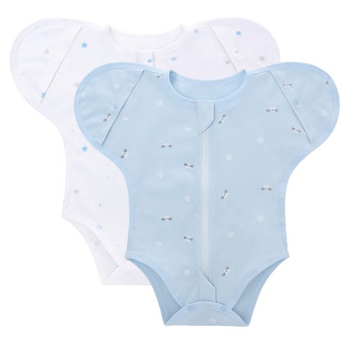 Miracle baby 신생아 달잠 스와들 순면 아기속싸개 2개입 세트