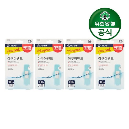 해피홈 아쿠아밴드 표준형, 100개입, 4개
