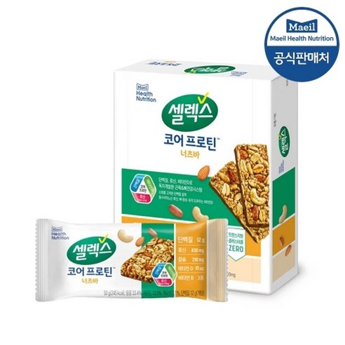 매일우유 셀렉스 코어 프로틴 너츠바 50g 6개 세트 매일우유 셀렉스 코어 프로틴 너츠바 50g 6개 세트