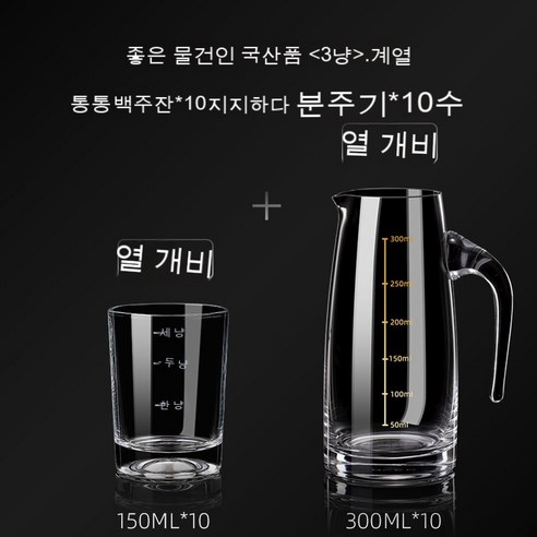스노우드림 유리 컵 스크럽 소주잔 가정용 컵잔 세트, 32컵 10+10금각도분주기