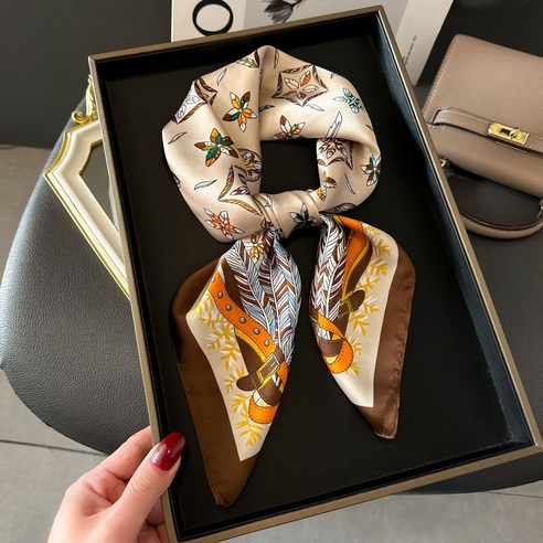 ZETP 여성 쁘띠 스카프 실크 선물용