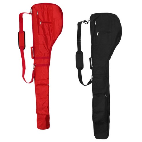 지퍼가 달린 골프 여행용 가방 13x50 '''' 캐리어 조절 가능한 휴대용 가방, 2x13x50in., 나일론, 블랙 + 레드
