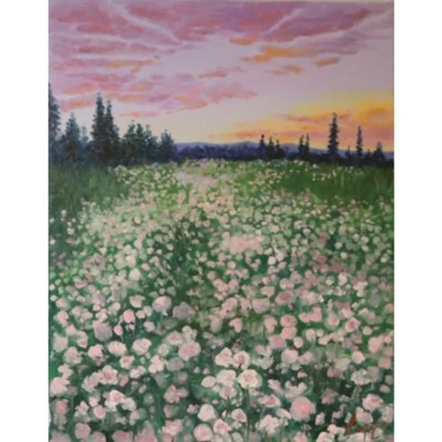 유화그리기 diy 보석십자수 40x50cm 세트 꽃 튤립 캔버스 시리즈 10종, 튤립 -6