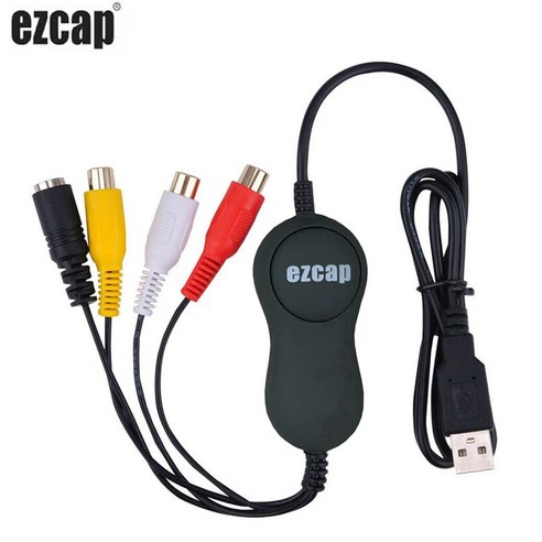 비디오테이프변환 EzCAP 172 1568 업그레이드 159 USB 2.0 오디오 비디오 캡처 스틱 CVBS S-비디오 녹화 카드 V8 Hi8 DVD VHS DVR TV 캠코더용, [01] NJ Grey Ezcap159