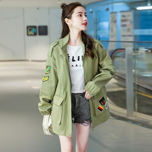 DFMEI 패션 캐주얼 자켓 야구 유니폼 봄 가을 새로운 모든 경기 작은 자켓 여성 짧은 코트