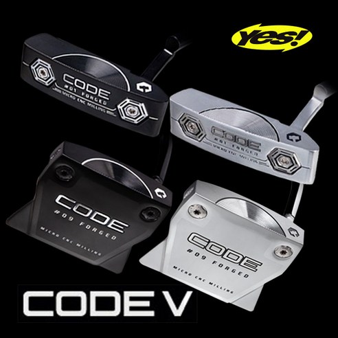 (예스골프정품) 2020 CODE V (0109) 단조 퍼터, 01번 (블랙) 33