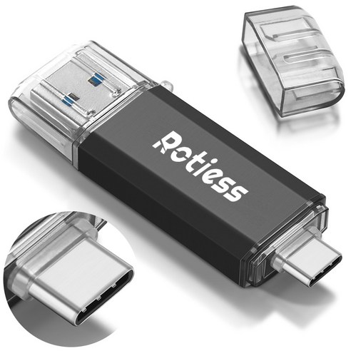 ROTIESS USB3.0 c타입 대용량 유에스비메모리 2in1 핸드폰OTG, 1TB