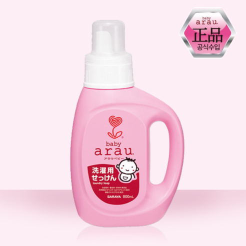 아라우 베이비 식물성 자연유래 액체 세탁세제 800ml, 아라우 베이비 아기 세탁세제 800ml, 1개