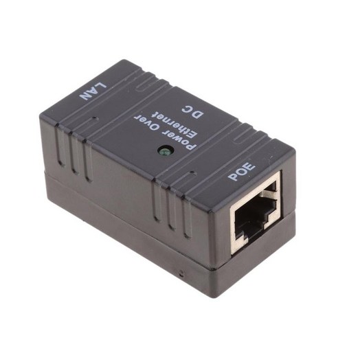패시브 IP 카메라용 5V~48V POE 인젝터/스플리터 외부 전원 공급 장치, 블랙, 설명, 플라스틱