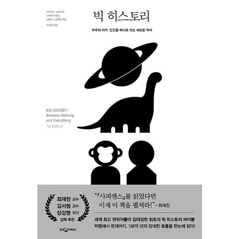 웅진북센 빅 히스토리 우주와 지구 인간을 하나로 잇는 새로운 역사 양장, 9788901267265, One color | One Size