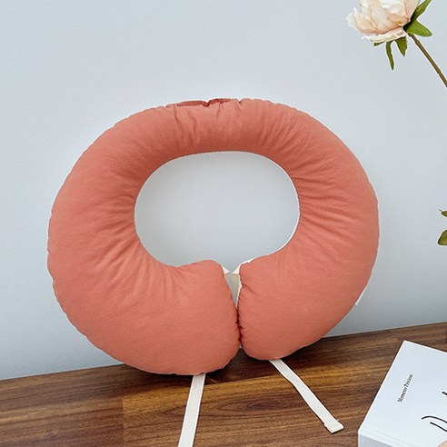 마롤로뜨 사계절 카시트 목베개 마카롱 컬러 유모차 아기 목쿠션, 코랄