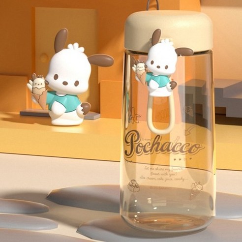 포차코 에메랄드 트라이탄 피규어 물통 350ml, 1개