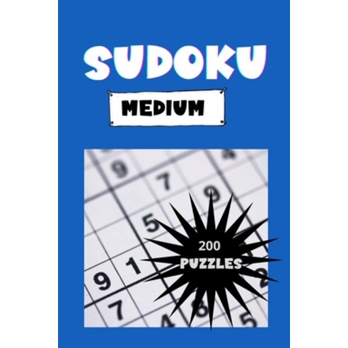 (영문도서) Sudoku: 200 Medium Puzzles Paperback, Independently Published, English, 9798452875604