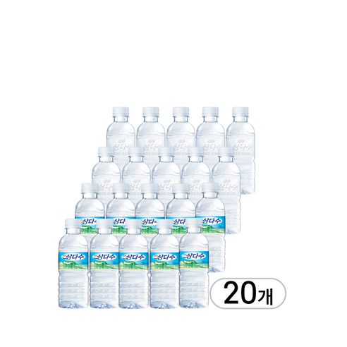 삼다수 무라벨 2리터 (라벨없는 생수), 20개, 330ml