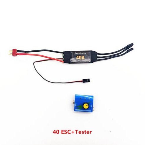 팬코일유닛 브러시리스 모터 ESC 6040 8060 프로펠러 RC 고정 날개 헬리콥터 격렬한 소형 선풍기 su27 kt A2212 1400KV 2200KV 30A 40A, 2) 40A ESC Tester