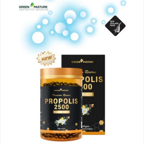 그린파스쳐 뉴질랜드 프로폴리스 2500mg 180캡슐 3개월 면역력강화