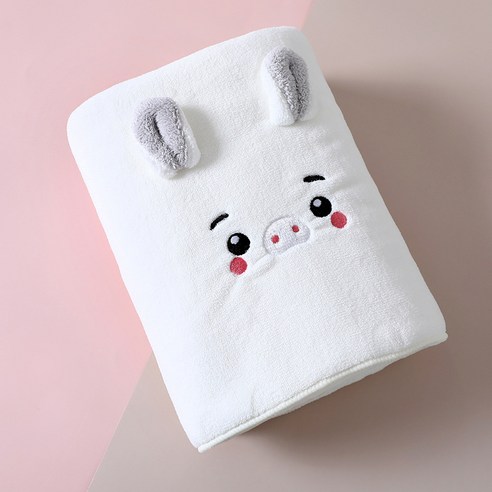 고밀 산호 목욕수건3D 만화 목욕수건초세섬유 목욕수건부드러운 흡수, 백색, 70*140