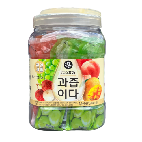 과즙이다 젤리 1440g / 4가지 맛 구성 60g, 24개