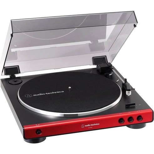 오디오테크니카 풀 오토 레코드 플레이어블루투스 턴테이블 AT-LP60XBT, 일반 버전, 단품, 레드 AT-LP60X, 레드
