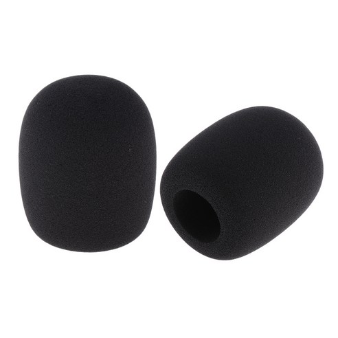 Ursmart 콘덴서용 2Pieces 대형 마이크 폼 커버 쉴드 윈드스크린, 50mm, 블랙, 설명