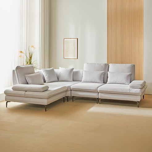 당신의 공간에 예술을 더하다: 웰퍼니쳐 클라라 아쿠아텍스 패브릭 더블 스윙 코너형 5인용 소파 코너형소파