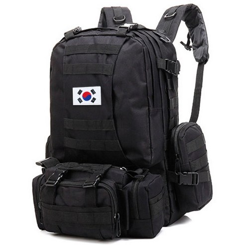비엠에프 대용량 밀리터리스타일 여행용 멀티파우치 55L 군용가방, 블랙