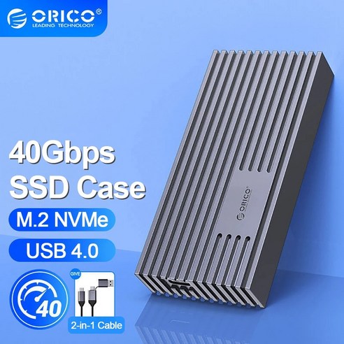 M.2 NVMEM2 SSD2TB ORICO USB4 M2 SSD 케이스 40Gbps 알루미늄 NVMe 썬더볼트 3 4 USB32 USB 31 30 C타입 다중 프로토콜과 호환 가능, 없음, 1.USB440GbpsGold