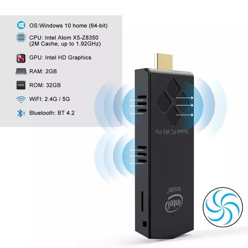 주머니 속의 강력함: W5 PRO X5-Z8350 PC 스틱으로 펼치는 무한한 가능성