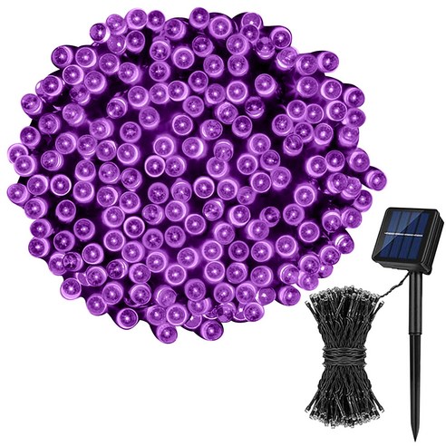 브랜드없음 LED 태양 램프 문자열 크리스마스 화환 결혼식 장식 빛입니다, 보라색