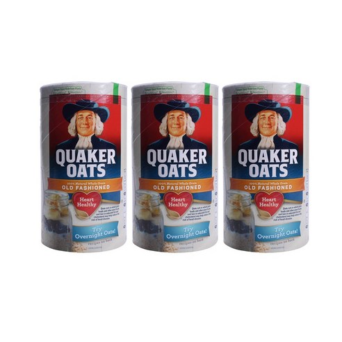 퀘이커 홀 그레인 오트 올드 패션드, 510g, 3개