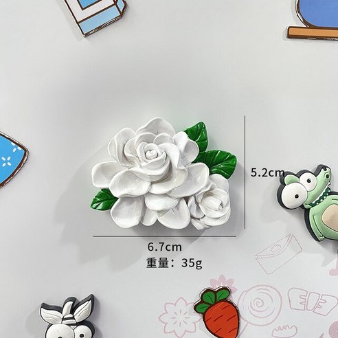FREELIFE 냉장고 자석 세트 귀여운 3D BS-532, 1 Chinese rose-422
