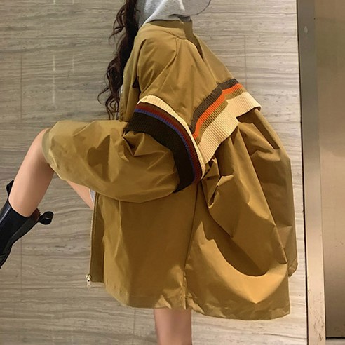 퀸앤조이 제시카 니트라인 야상점퍼