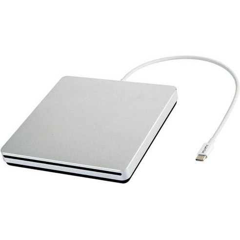 외장 CD DVD 드라이브 USB C 울트라 슬림 휴대용 RW/ROM 버너 라이터 플레이어 슈퍼드라이브(MacBook Pro Air iMac 노트북 MacOS Windows 10용