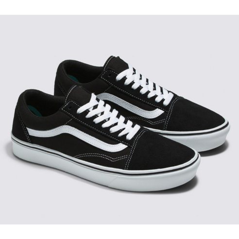 (국내매장판) 반스(Vans) 컴피쿠시 올드스쿨 블랙 운동화 스니커즈 신발 VN0A3WMAVNE + 국내생산 스토어리 신발끈