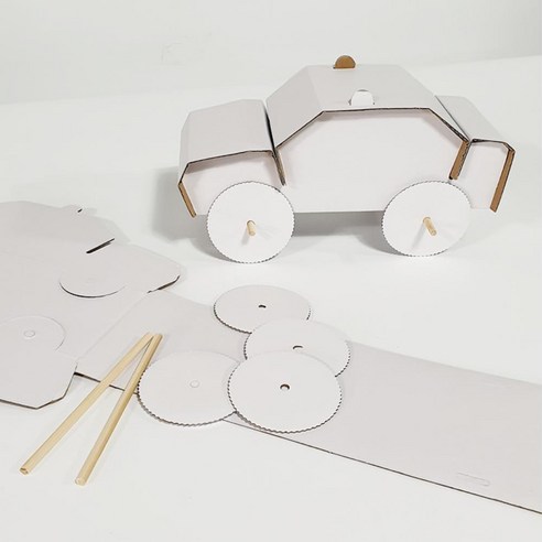 엄마표미술 접이식 종이 자동차 꾸미기 초등학생 노인학교 수업패키지 단체미술