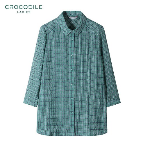 [크로커다일레이디]CLAMBL125_칼라넥 7부 소매 블라우스