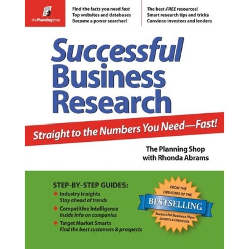(영문도서) Successful Business Research: Straight to the Numbers You Need - Fast! Paperback, Planning Shop, English, 9780974080130