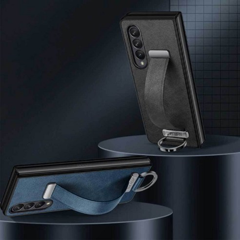 스타일과 보호를 동시에 제공하는 갤럭시 Z폴드2 메탈 가죽 스트랩 케이스