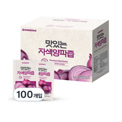 참앤들황토농원 국내산 맛있는 자색양파즙, 100ml, 100개