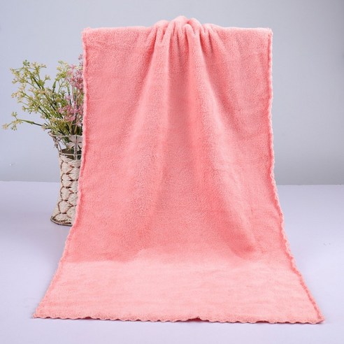 ZZJJC 코랄 타월 극세사 타월 드라이물수건, 75*35cm 【카드지], 무지 컷팅 파우더