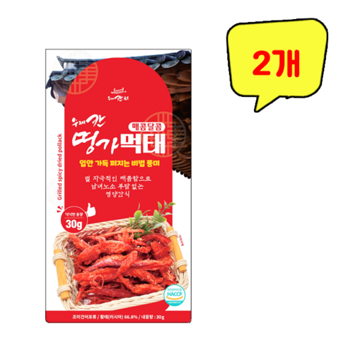 수제칸 명가 매콤달콤 먹태구이, 2개, 30g