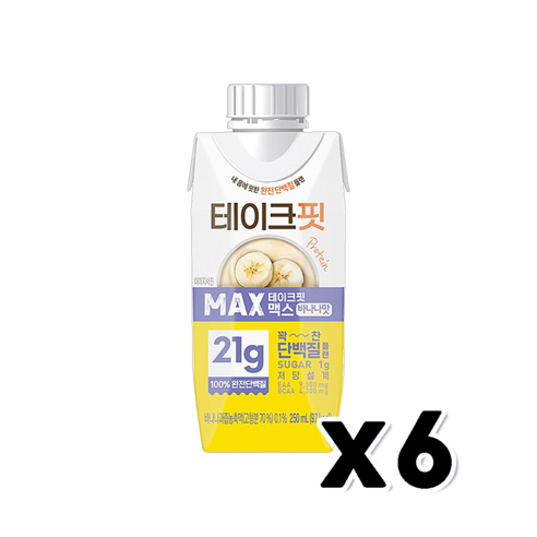 남양 테이크핏 맥스 바나나, 250ml, 6개