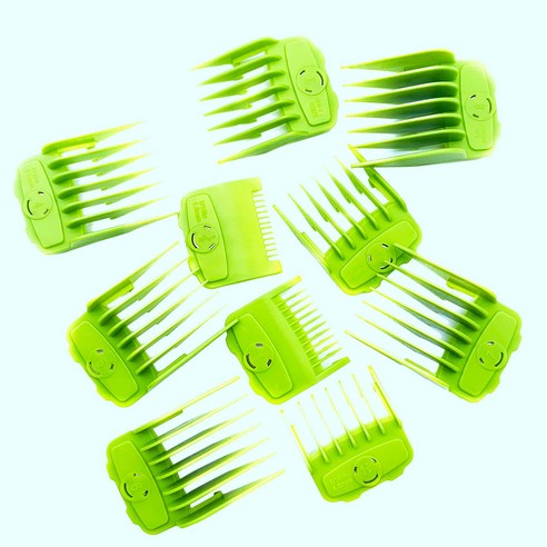 AFBEST 10Pcs 헤어 클리퍼 빗 가이드 첨부 파일 교체 가드 세트 WAHL 그린에 적합, 녹색