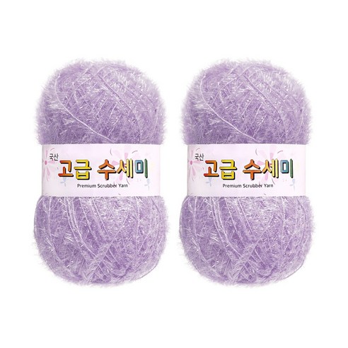 울클럽 별꽃수세미 만들기 DIY 고급수세미실 80g 2볼세트, 132파스텔보라