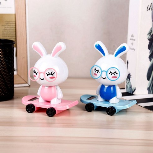 DFMEI 스케이트보드 피규어 자동차 세팅 아이디어 차량용 액세서리, DFMEI 블루 래빗