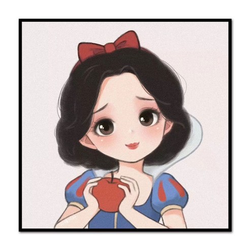보석십자수 디즈니 겨울왕국 엘사 백설공주 5D DIY 다이아몬드 그림 DIY 세트 보석비즈십자수, 20*20cm, 색상 7