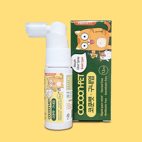 코쿤펫 고양이 구내염 치주염 염증완화 치료제 스프레이 베이직타입, 12ml, 1개