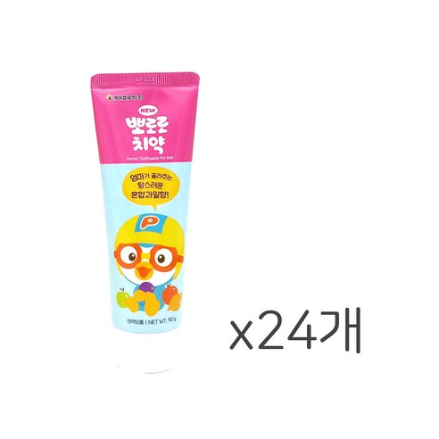 뽀로로 뉴 어린이 치약 혼합과일향, 90g, 24개
