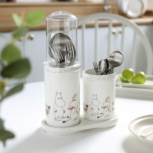 무민과 함께하는 행복한 식탁, 도자기 수저통으로 주방에 사랑스러움을 더하세요.