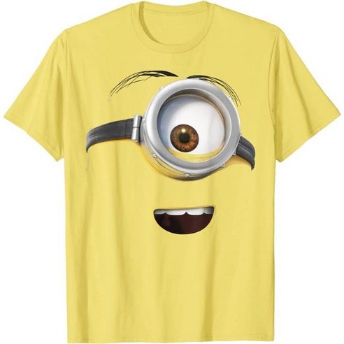 반팔티셔츠 남성핏 미니언즈 스튜어트 Minions Stuart / His Face Merch 굿즈 슈퍼배드 캐릭터 티셔츠 유니버셜 일루미네이션